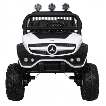 Mercedes Benz Unimog dla dzieci Biały + Napęd 4x4 + Pilot + Bagażnik + Wolny Start + MP3 LED